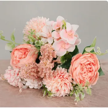 umělá květina Umělá květina - hedvábná pivoňka 33 cm Barva: světle růžová