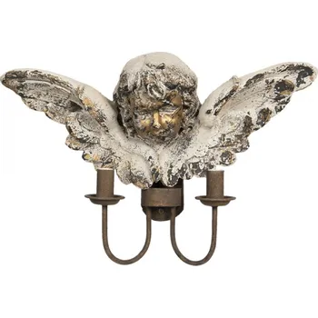 Nástěnné svítidlo Nástěnná lampa s andělem s patinou – 56x16x38 cm + doprava zdarma