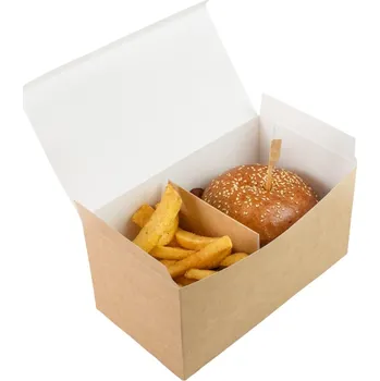 Jednorázové nádobí Think`n green Papírový cateringový box kraft TnG 220/120/110mm 100ks