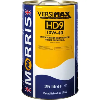 Motorový olej Morris Versimax HD9 10W-40 , plně syntetický nízkoemisní dieselový olej , 25 l (Morris Lubricants - Made in UK)