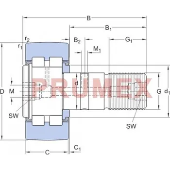 SKF PWKR 62.2RS snímací kladka