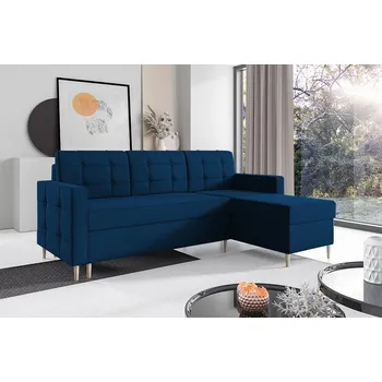 Sedací souprava Eka Rohová sedačka SOREN, 222 cm Roh pohovky: Pravý, Barva látky: KRONOS 09 (Tmavá modrá)