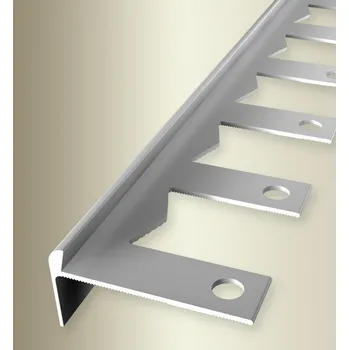 Podlahová lišta Küberit 864 EB - Ohýbací schodový jedostranný profil 6 mm | F4 Stříbro 250 cm