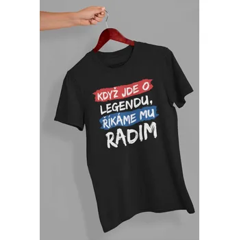 Pánské tričko Pánské tričko Radim Barva: Černá, Velikost: S