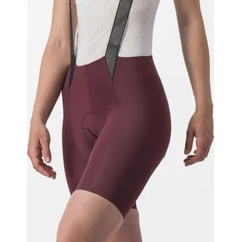 Cyklistické kalhoty CASTELLI Cyklistické kalhoty krátké s laclem - FREE AERO RC W - bordó