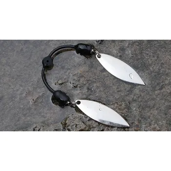 Umělá nástraha Twin blade spin - dvojitý rotační list na jigovku - Silver, 2 ks