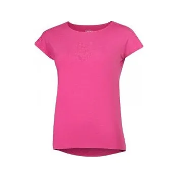 Dámské tričko Progress TECHNICA višňový melír S; Růžová triko
