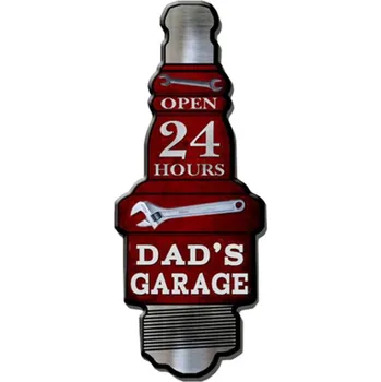 Plechová cedule Kovová nástěnná cedule Daďs Garage – 20x1x50 cm