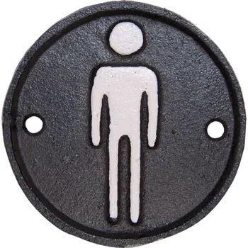 Plechová cedule Litinové označení wc páni – 8x1 cm