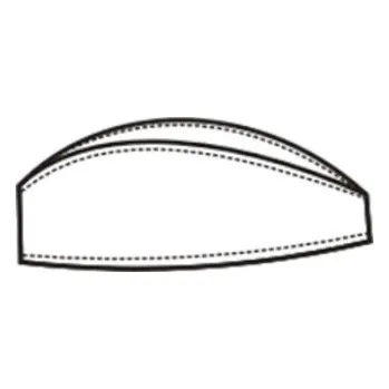 Gastro oděv (0730) lodička jednoduchá - červ/bílý proužek - 60