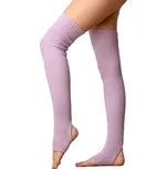 VFstyle světle fialové návleky na nohy s otvorem na patu 72 cm