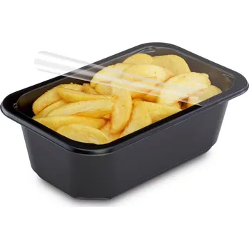 Jídelní hůlka Toppapír Plastová zatavovací miska 1D černá 178/113/60 80ks