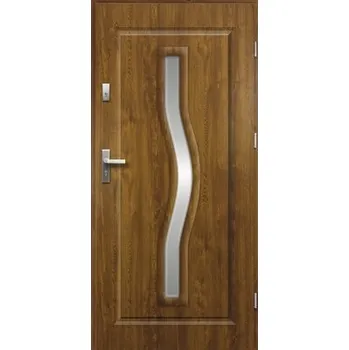 Vchodové dveře Vchodové dveře ocelové Ceres P55 90 L zlatý dub otevírání dovnitř