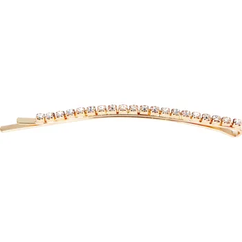 Ozdobná plochá sponka s kamínky Eurostil Professional - zlatá, 8,5 cm, 2 ks (06928)