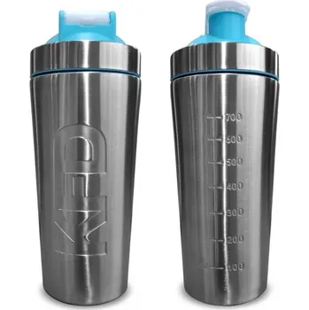 Shaker KFD Nutrition Steel ocelový šejkr 700 ml černý/modrý