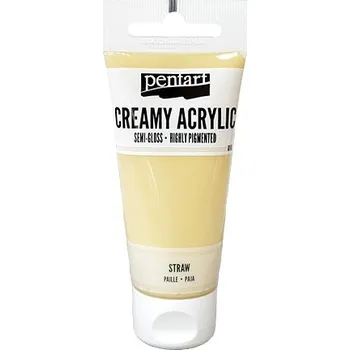 Speciální výtvarná barva Krémová akrylová barva 60ml pololesklá - slaměná