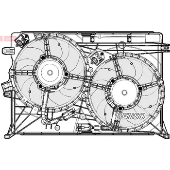 Chladič motoru Větrák, chlazení motoru DENSO DER09075