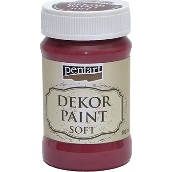 Speciální výtvarná barva Dekor Paint - křídová vintage barva 100ml - burgundská červená