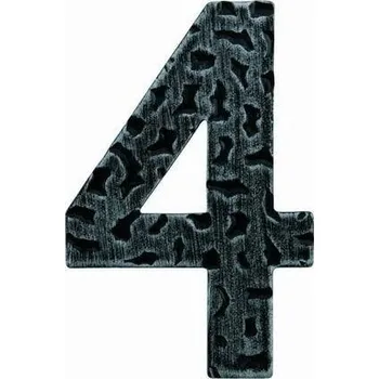 Domovní cedule LR - Domovní číslice "4" - 120 mm 120 mm Černá kovaná