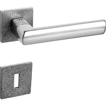 Dveřní kování TI - POPULAR - HR 4161 5SQ T3 rozety WC, klika/klika OC - ​​Chrom lesklý (03)