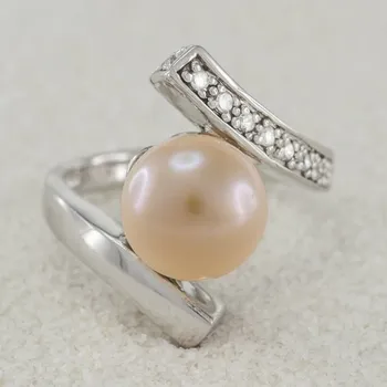 Prsten Stříbrný prsten s perlou Nicole