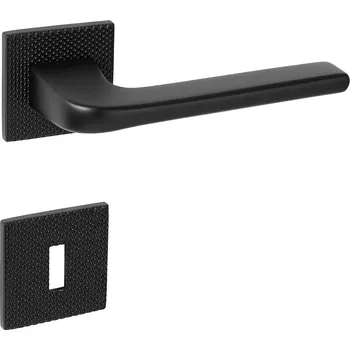 Dveřní kování TI - DARA - HR 4007 5SQ T2 bez spodní rozety, klika/klika BS - Černá matná (153)