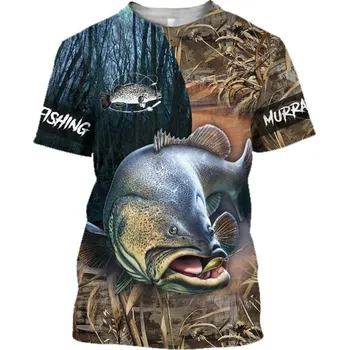 Pánské tričko Originální barevné tričko pro rybaře 3D vzor ryba Velikost: 4XS, Barva (Varianta): tričko 20
