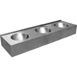 NOFER Závěsný pult se třemi umyvadly 1800x270x550 mm, nerez mat 13080.3.S