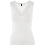 BÍLÉ TÍLKO S KRAJKOVÝM VÝSTŘIHEM Vero Moda