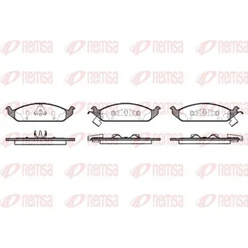 Brzdová destička Sada brzdových destiček, kotoučová brzda REMSA 0570.02