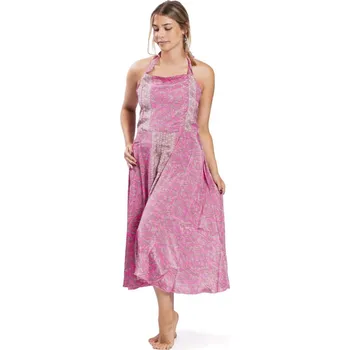 Dámské šaty Indie Midi šaty ALINA růžové