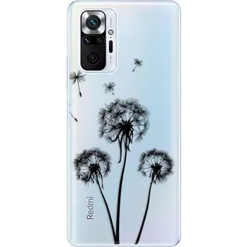 Pouzdro na mobilní telefon Odolné silikonové pouzdro iSaprio - Three Dandelions - black - Xiaomi Redmi Note 10 Pro