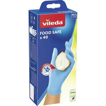 Čisticí rukavice Jednorázové rukavice VILEDA Food Safe, velikost M/L, 40 ks