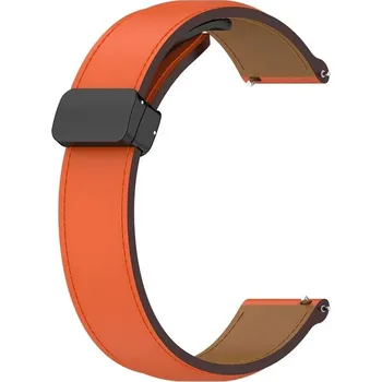 Příslušenství k chytrým hodinkám eses Kožený řemínek s magnetickou přezkou 20 mm - Oranžový