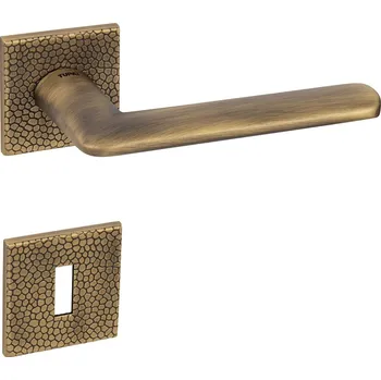 Dveřní kování TI - ELIPTICA - HR 4165 5SQ T1 bez spodní rozety, klika/klika OGS - Bronz česaný matný (77)