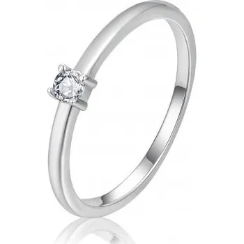 Prsten 7AE Stříbrný zásnubní prsten moissanit - velikost 56 - AN0014-56