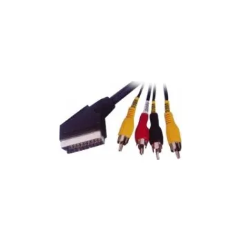 Audio kabel Kabel SCART (21P) - 4RCA konektor 2 m