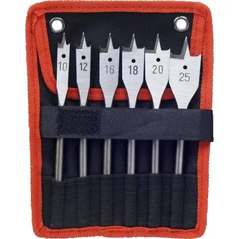 Příslušenství k nářadí EXTOL PREMIUM vrtáky ploché do dřeva, sada 6ks, O 10-25mm, 8801210