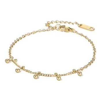 Náramek Náramek Balls ocelový zlatý