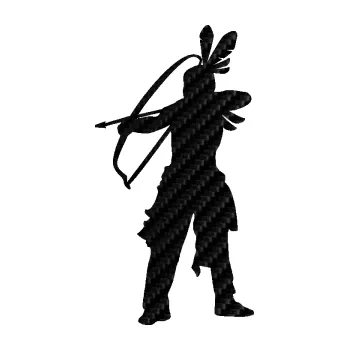 Polep vozidla SAMOLEPKA Indián 008 levá sioux s lukem (50 - 3D karbon černý) NA AUTO, NÁLEPKA, FÓLIE, POLEP, TUNING, VLASTNÍ TEXT, TISK, AUTOSAMOLEPKY.cz, POLEPY, OBRÁZEK, LOGO, SAMOLEPKY