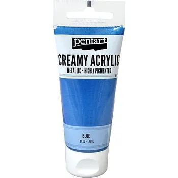 Vodová barva Krémová akrylová barva 60ml metalická - modrá