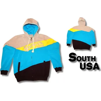 Pánská mikina Pánská mikina bavlněná 13114-02 - modro-žluto-černá - Dalef S