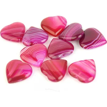 Sběratelství Achát růžový (barvený) srdce 20mm
