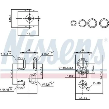 Ventil klimatizace Expanzní ventil, klimatizace NISSENS 999457