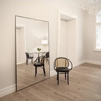 Zrcadlo Obdélníkové zrcadlo v minimalistickém černém rámu - 1201 - na míru