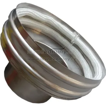 Komín CS-nerezová redukce pro komín o průměru 160 mm - převlečná s těsněním - 160 na 80 mm