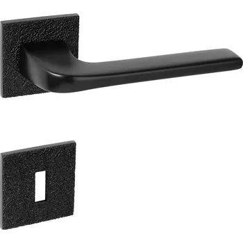 Dveřní kování TI - DARA - HR 4007 5SQ T3 bez spodní rozety, klika/klika BS - Černá matná (153)