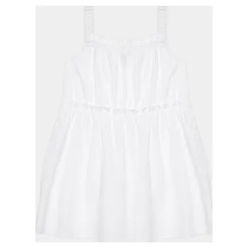 Dámské oblečení United Colors Of Benetton Každodenní šaty 4EW7GV00T Bílá Regular Fit 90