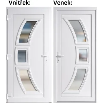 Vchodové dveře Plastové vchodové dveře Soft Celia bílé 100x210 cm, levé