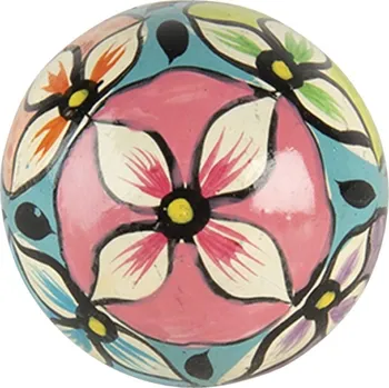 Dveřní kování Dřevěná malovaná úchytka Emilie – 3x7 cm